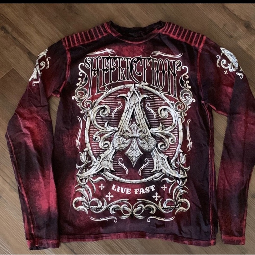 Men’s Large NWOT Long Sleeve Authentic Affliction Shirt. Buckle Purchase. FIRM $